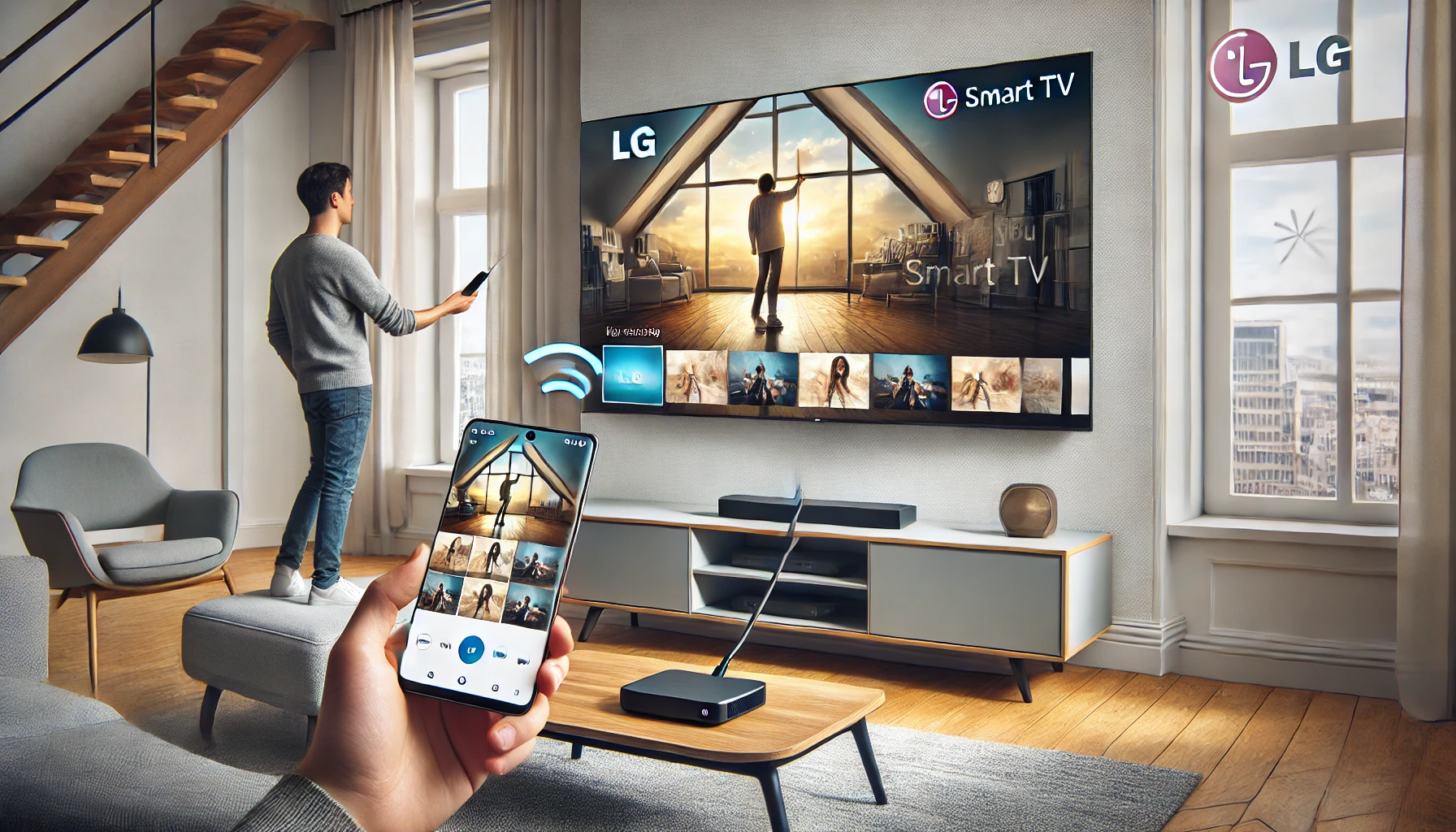 اتصال گوشی به تلویزیون ال جی